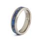 Preview: 6 mm Silber-Titanring mit Lapislazuli-Stein - Rota Light Blue